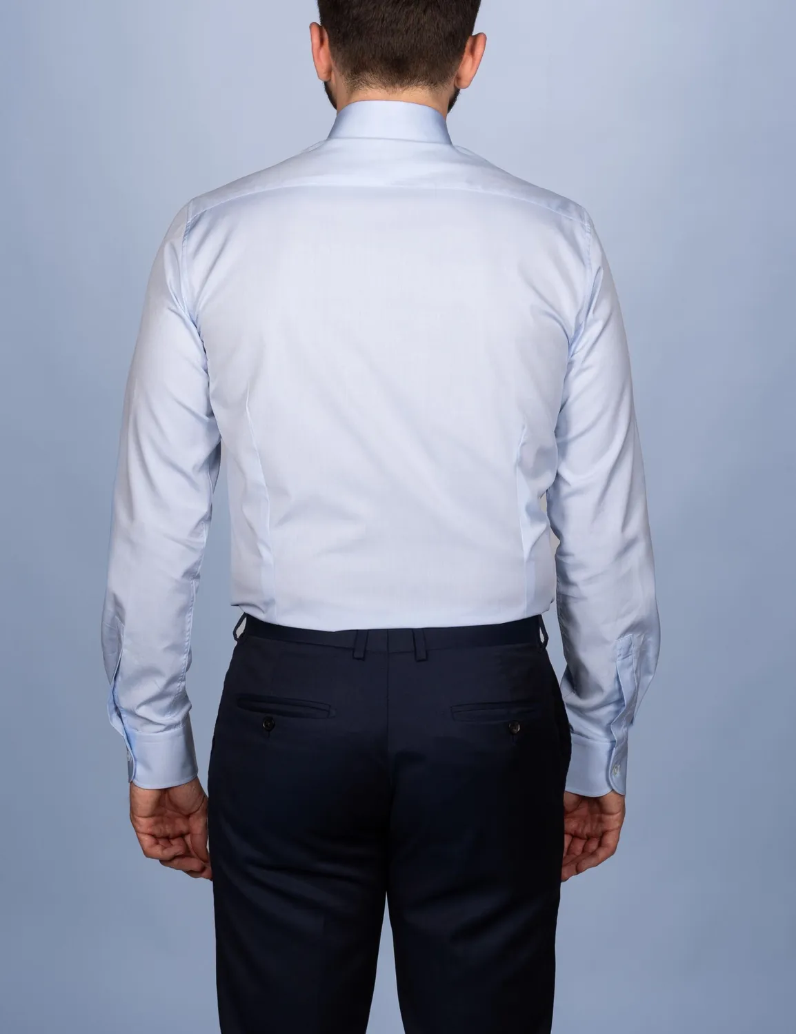 La Chemise Française popeline chemise homme bleu ciel col français