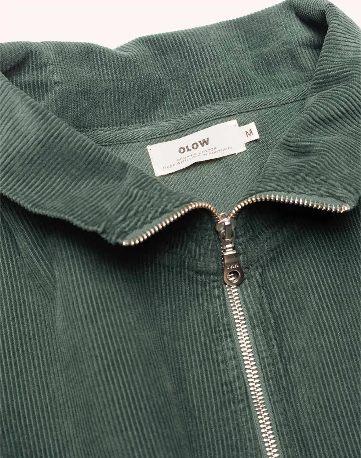 Olow Bangor sweat vert mélèze col zippé