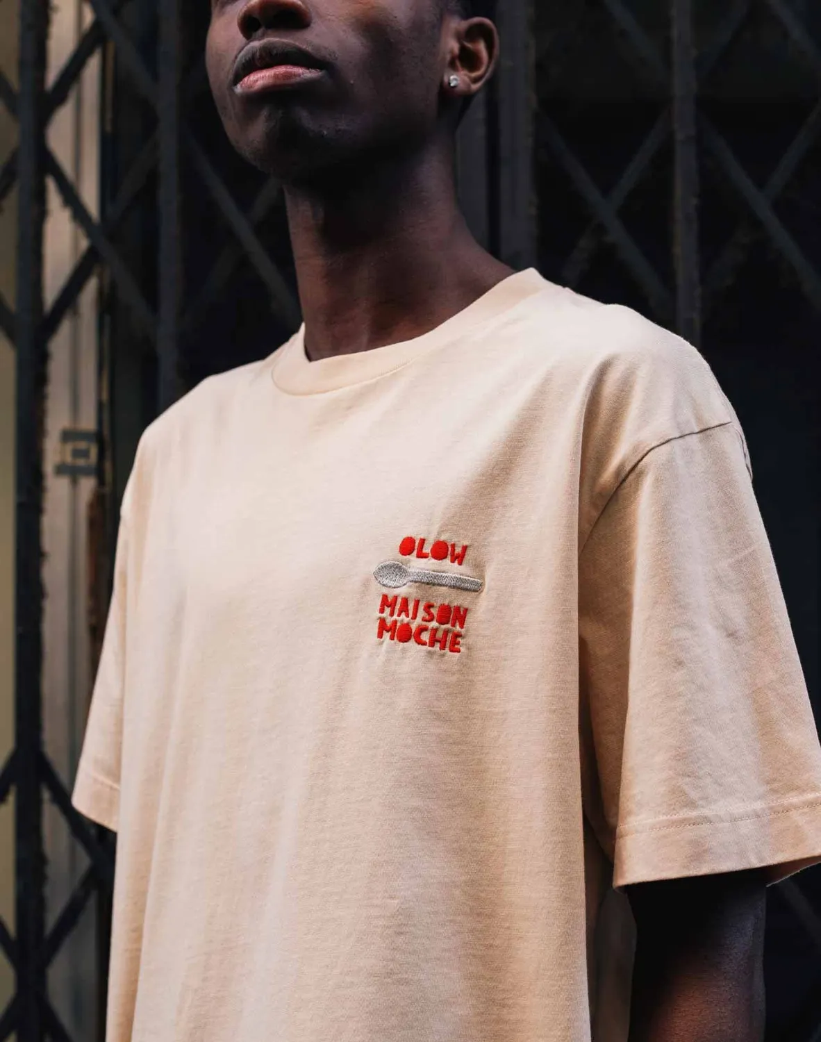 OLOW Bonjour t-shirt ample crème coton bio