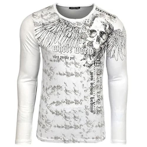 Subliminal Mode BX709 t-shirt homme col rond coton délavé