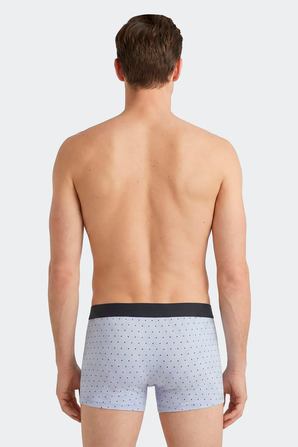Eden Park lot 2 boxers coton stretch marine pois ciel