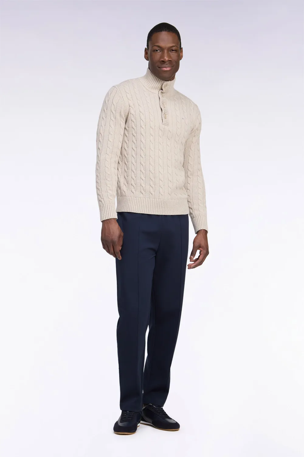 Eden Park jogging interlock coton marine droit