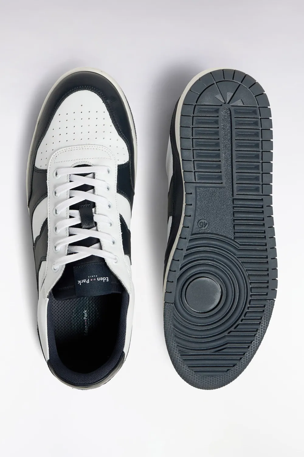 Eden Park Legend Rugby baskets cuir marine blanc