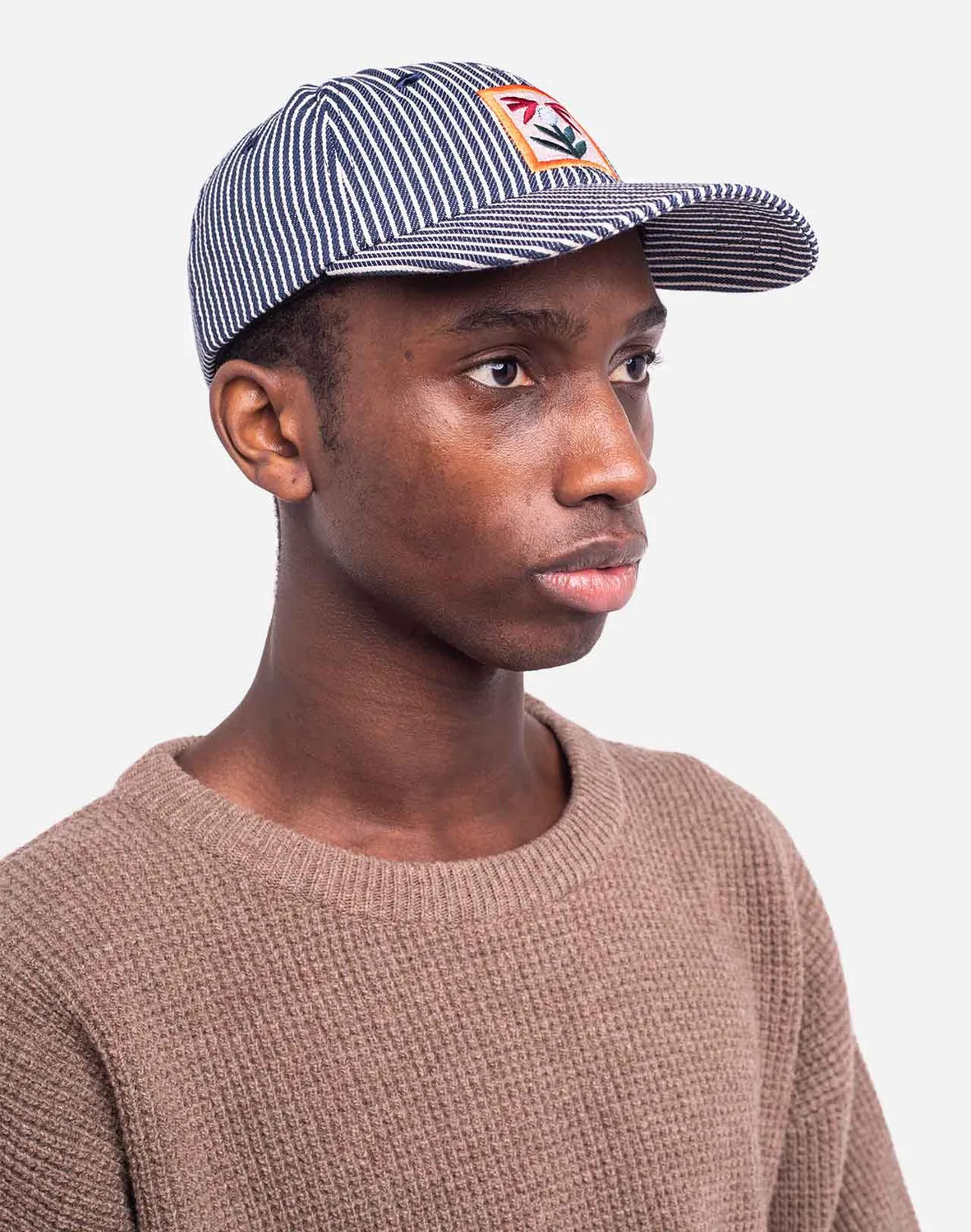 OLOW Bud casquette six pans rayée coton