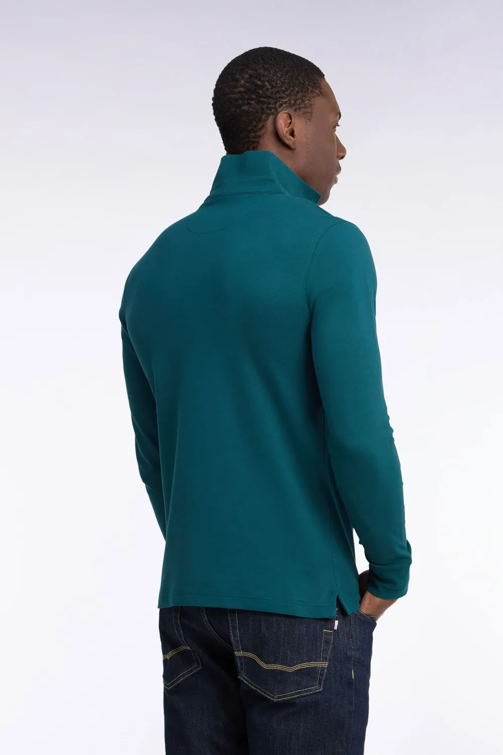 Eden Park H26MAIPL0005 polo vert manches longues slim