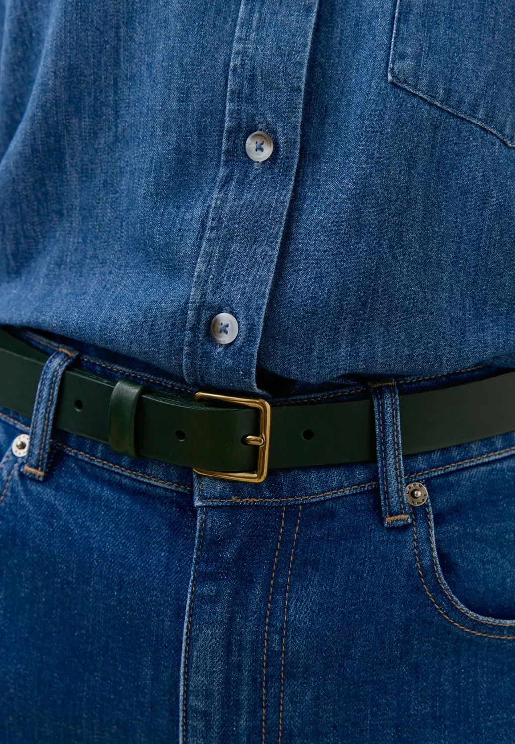 Loom ceinture fine cuir noir 90