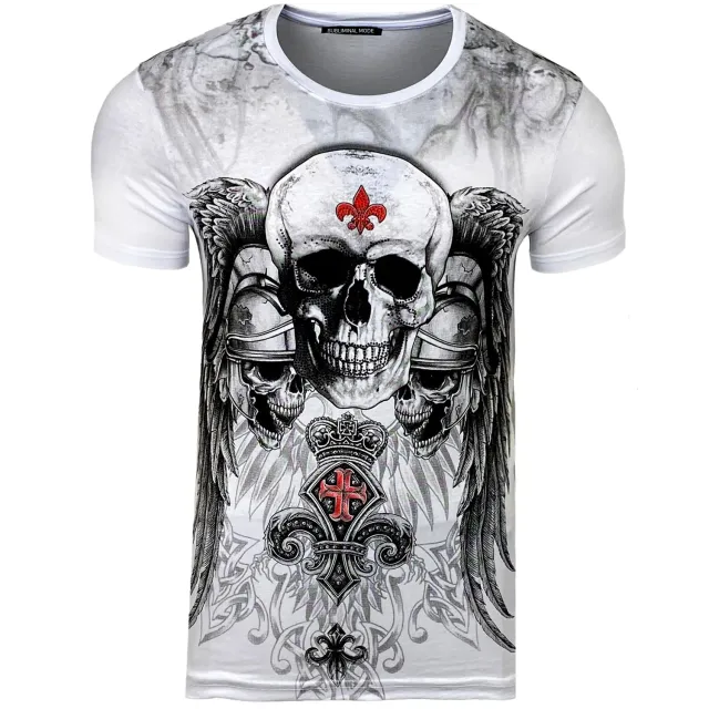 Subliminal Mode BX2308 t-shirt homme blanc S message Never Give Up