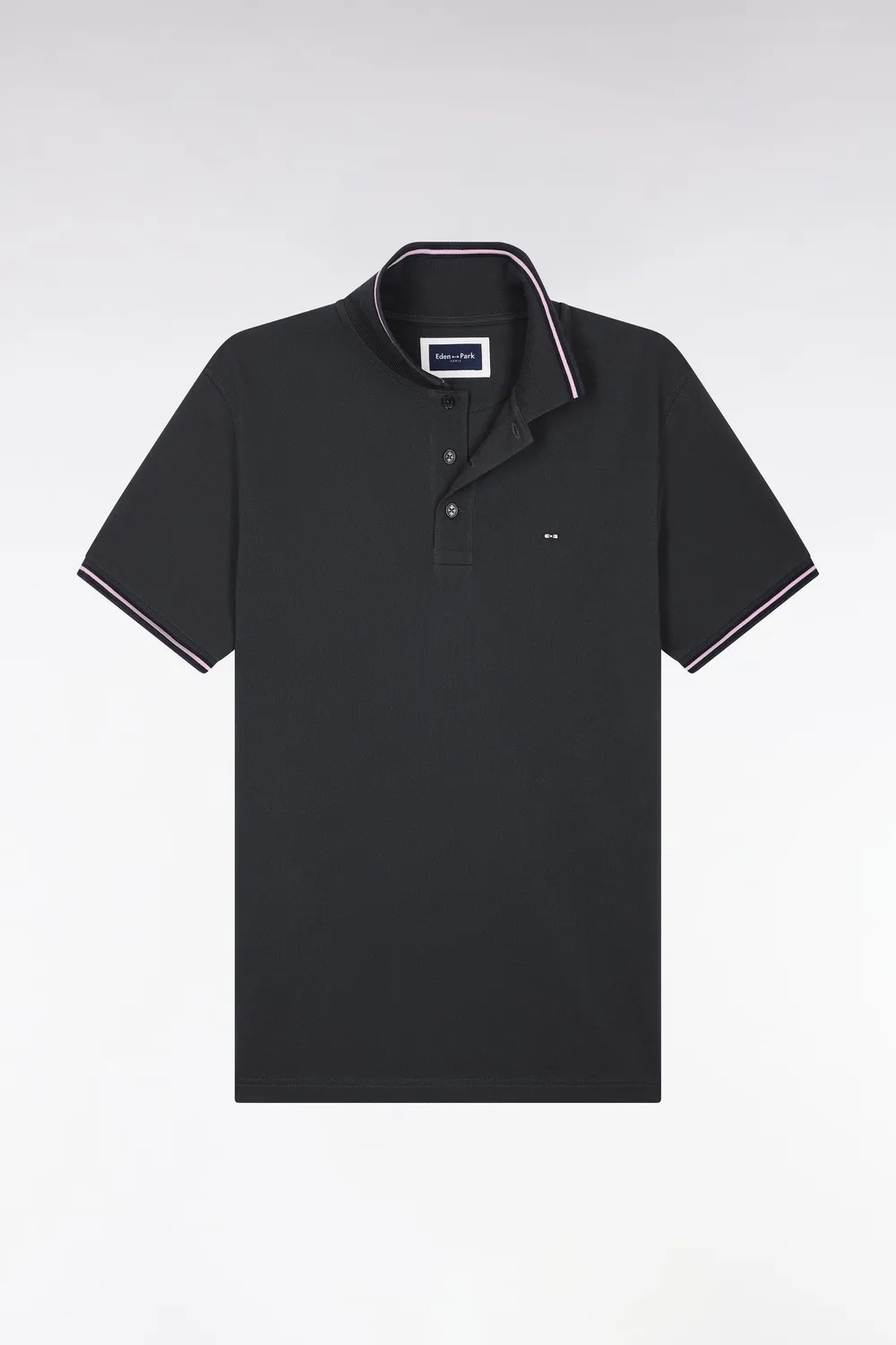 Eden Park polo piqué coton kaki coupe droite