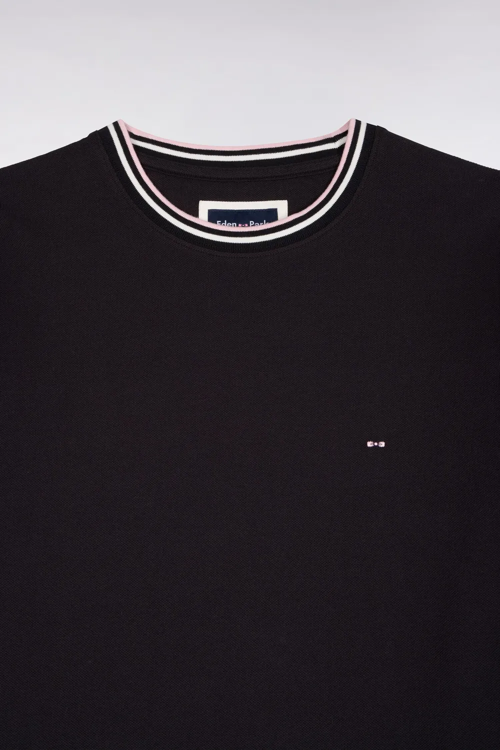 Eden Park Legend Rugby t-shirt coton noir rayé coupe droite