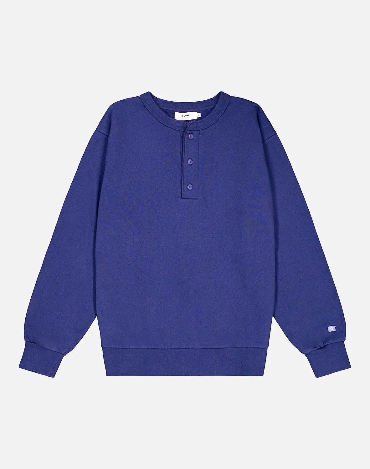 OLOW Bally sweat bleu outremer col boutonné