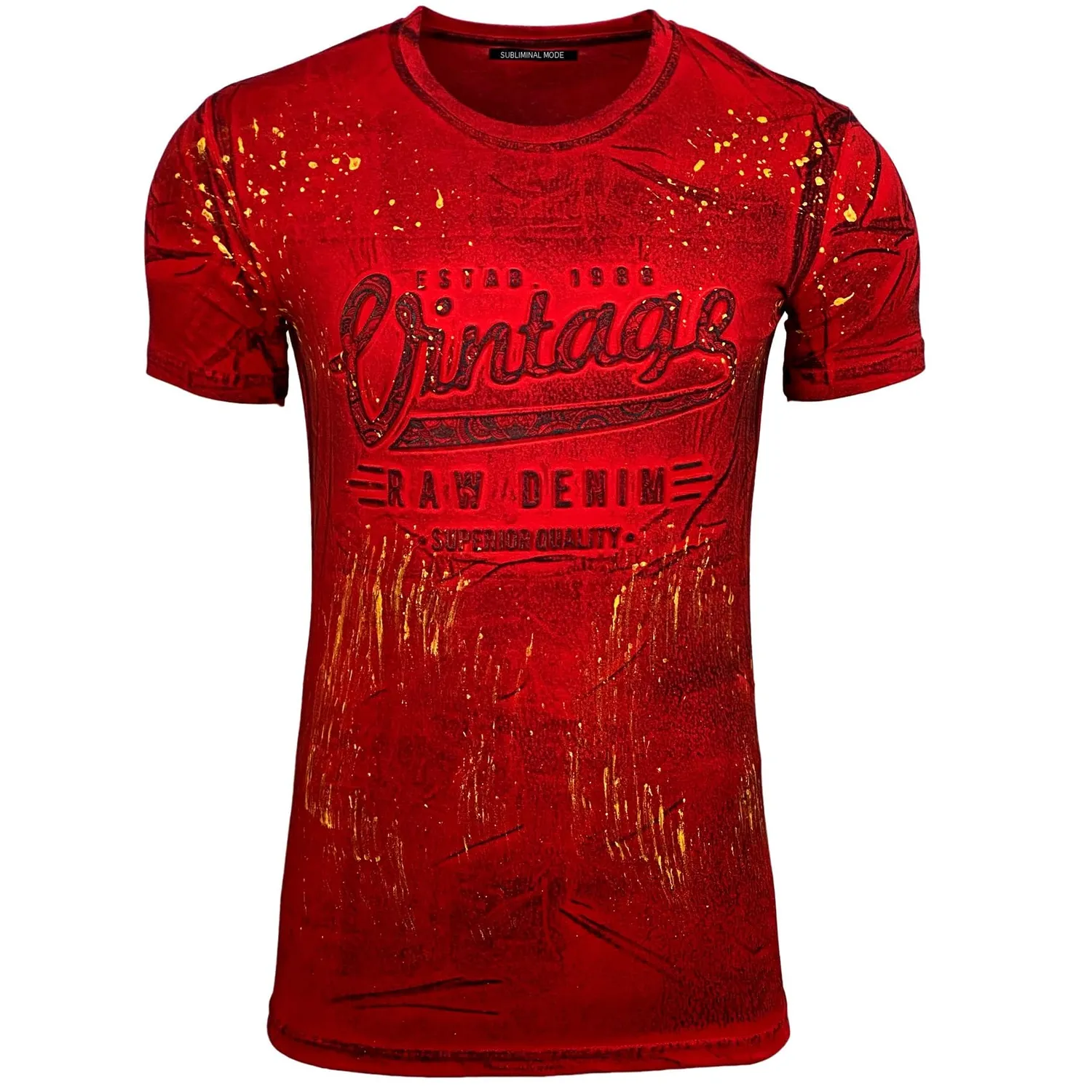 Subliminal Mode BX10184 t-shirt délavé homme