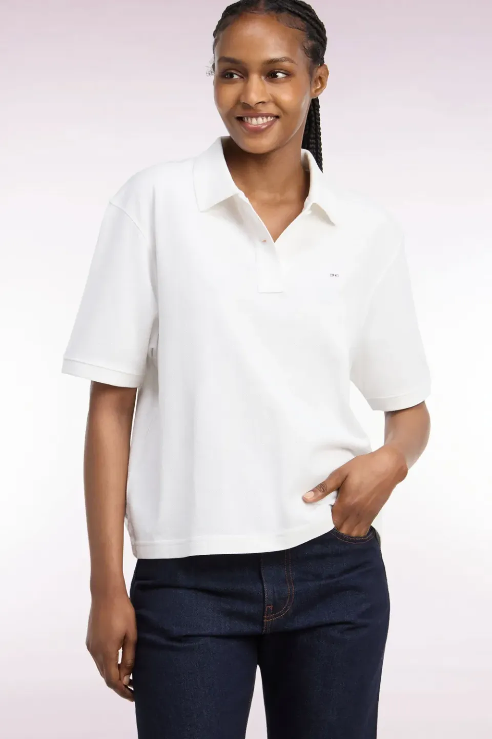 Eden Park Club Evolution H26MAIPC0007 polo blanc oversized