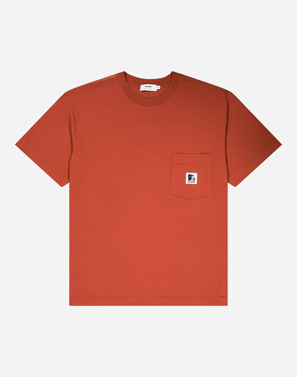 Olow Japo t-shirt rouille ample poche coton bio