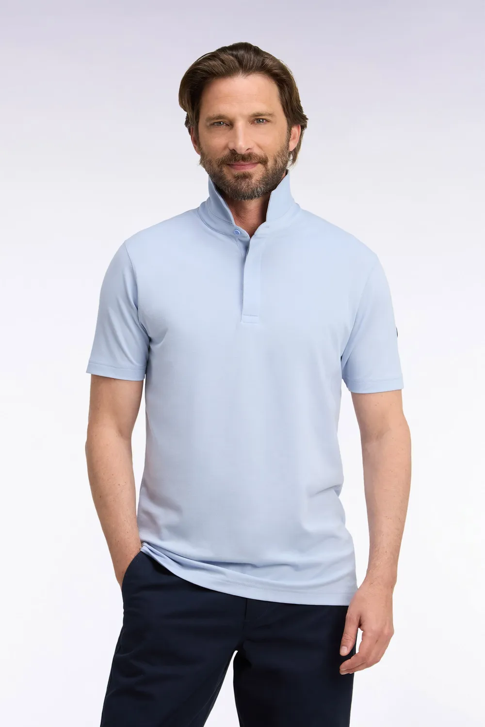 Eden Park Golf polo homme bleu ciel coton Pima