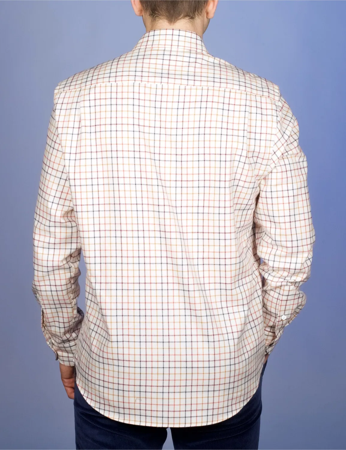 La Chemise Française Flanelle Légère chemise carreaux ivoire