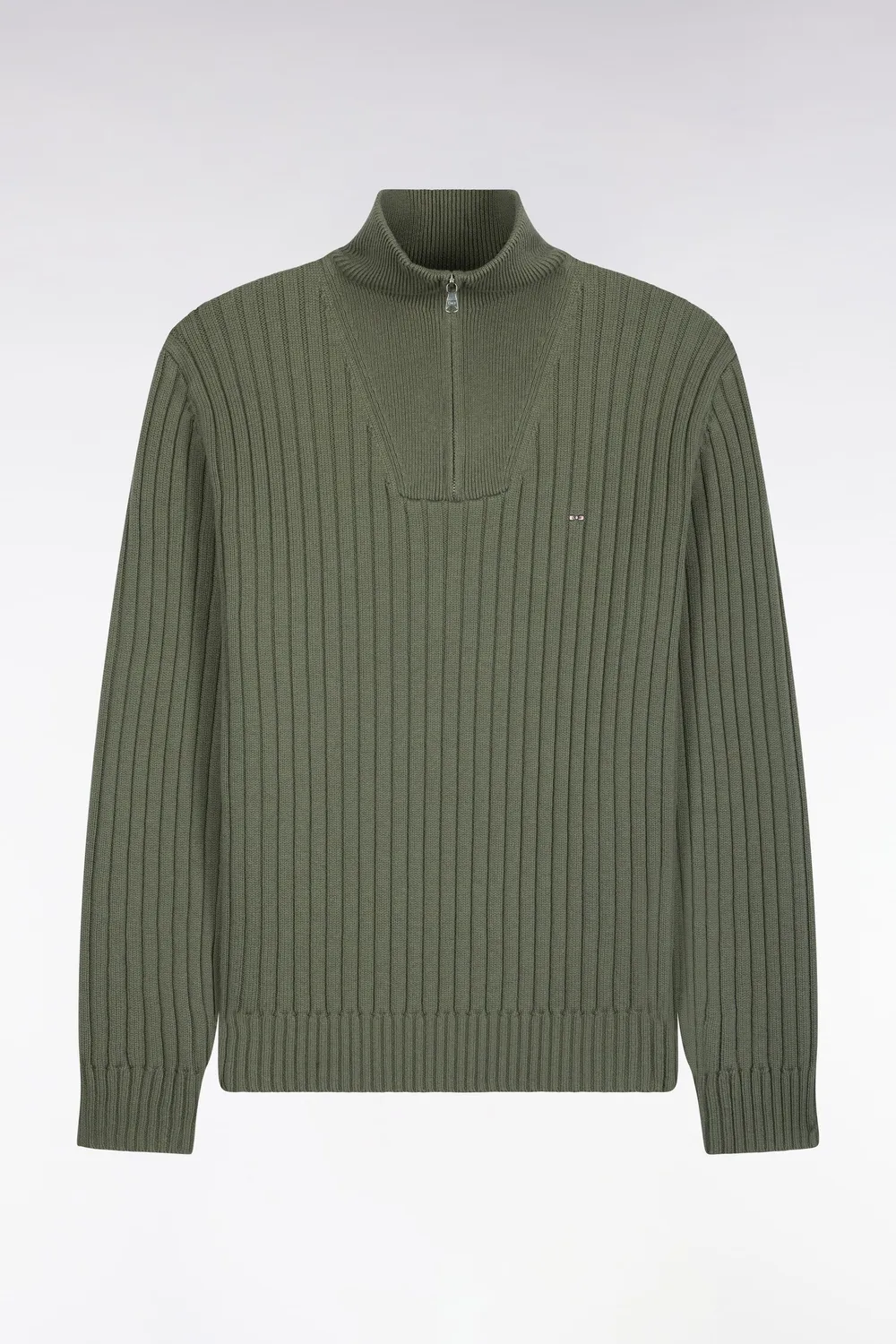 Eden Park pull camionneur laine vert olive droit