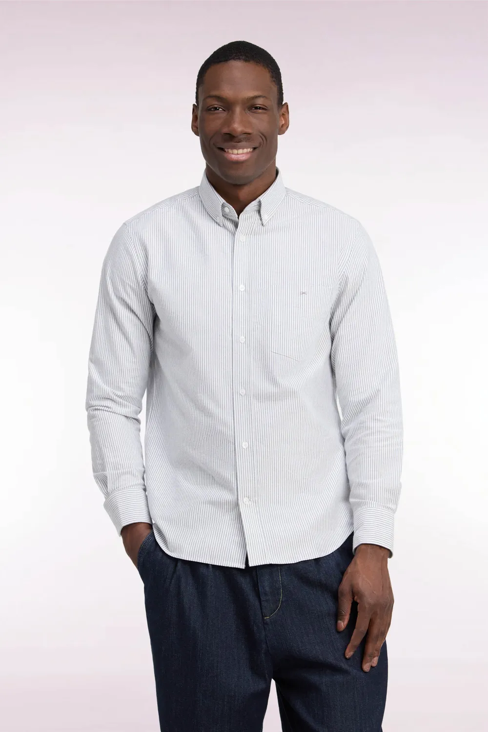 Eden Park Tradi Preppy chemise homme rayures marine droite