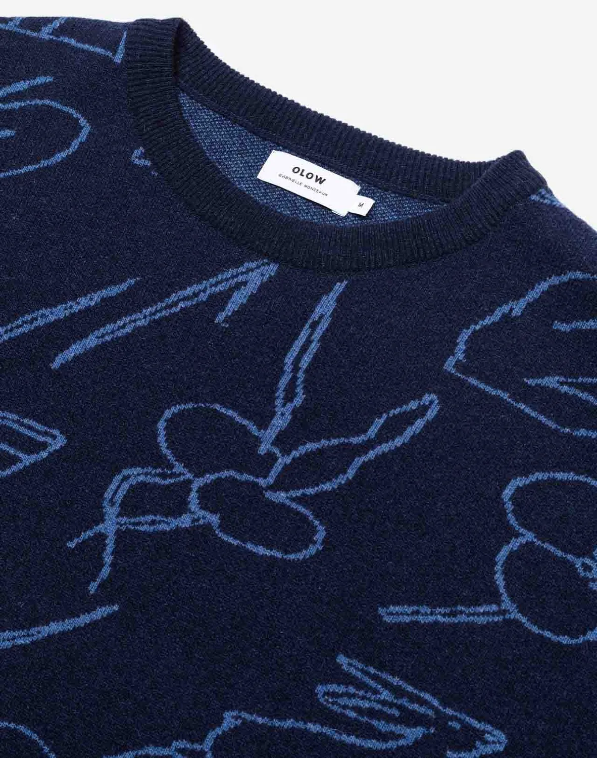 Olow Agon Pull Marine Laine Mérinos Ample