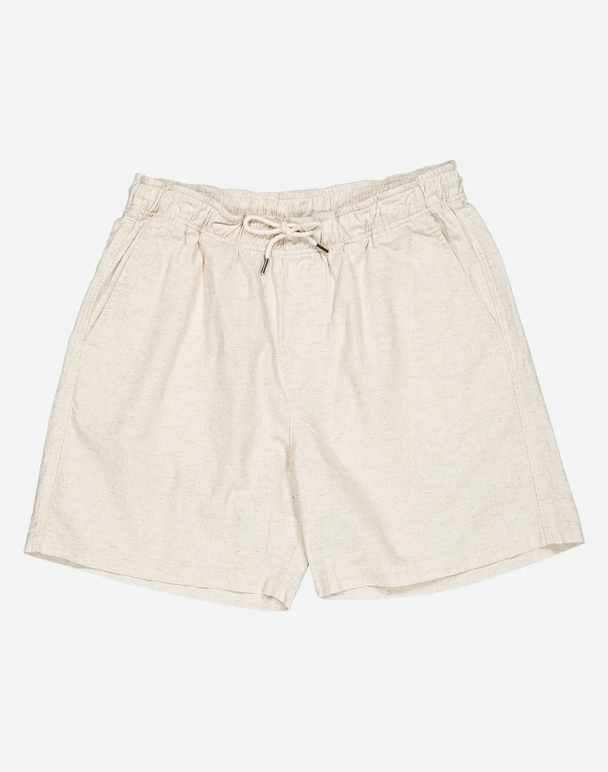 Olow Gujo short écru naturel coton lin