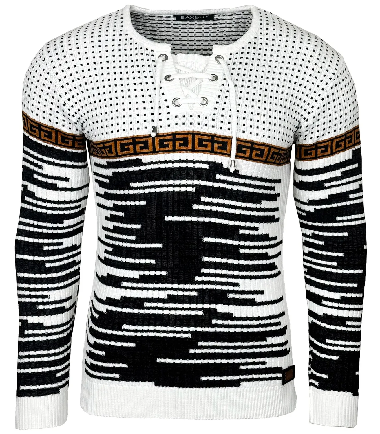 Subliminal Mode BX52156 pull homme col V noir ajusté
