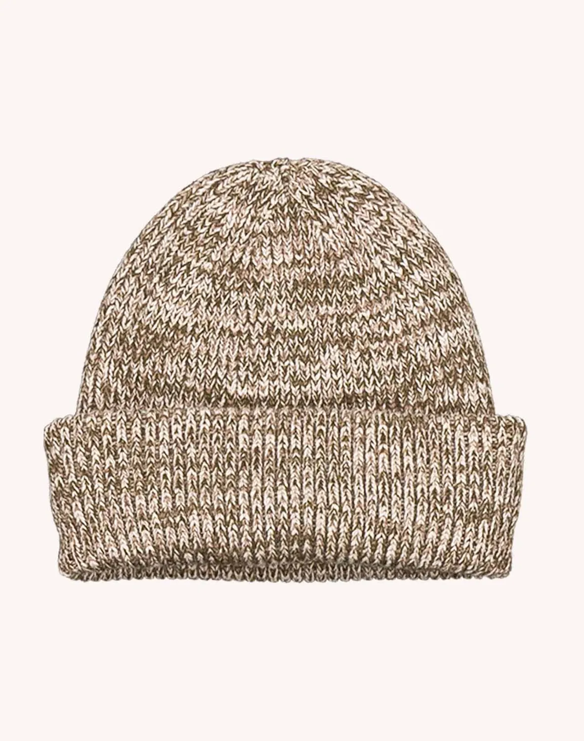 OLOW Falco bonnet beige-kaki chiné laine mérinos