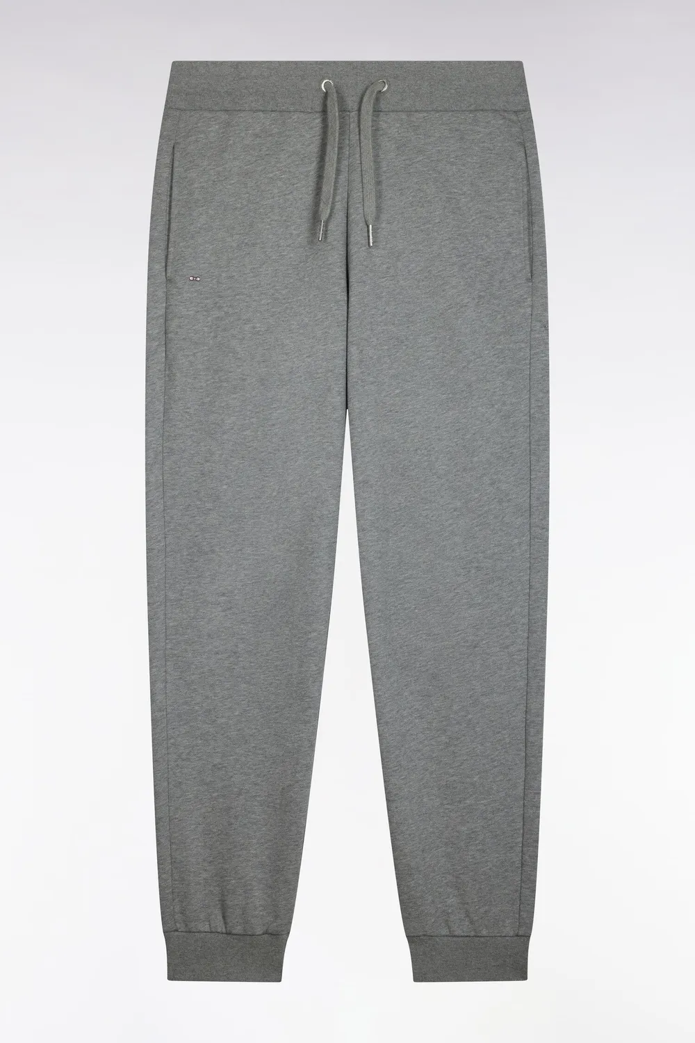 Eden Park Jogging Molleton Coton Gris Uni Droit Homme