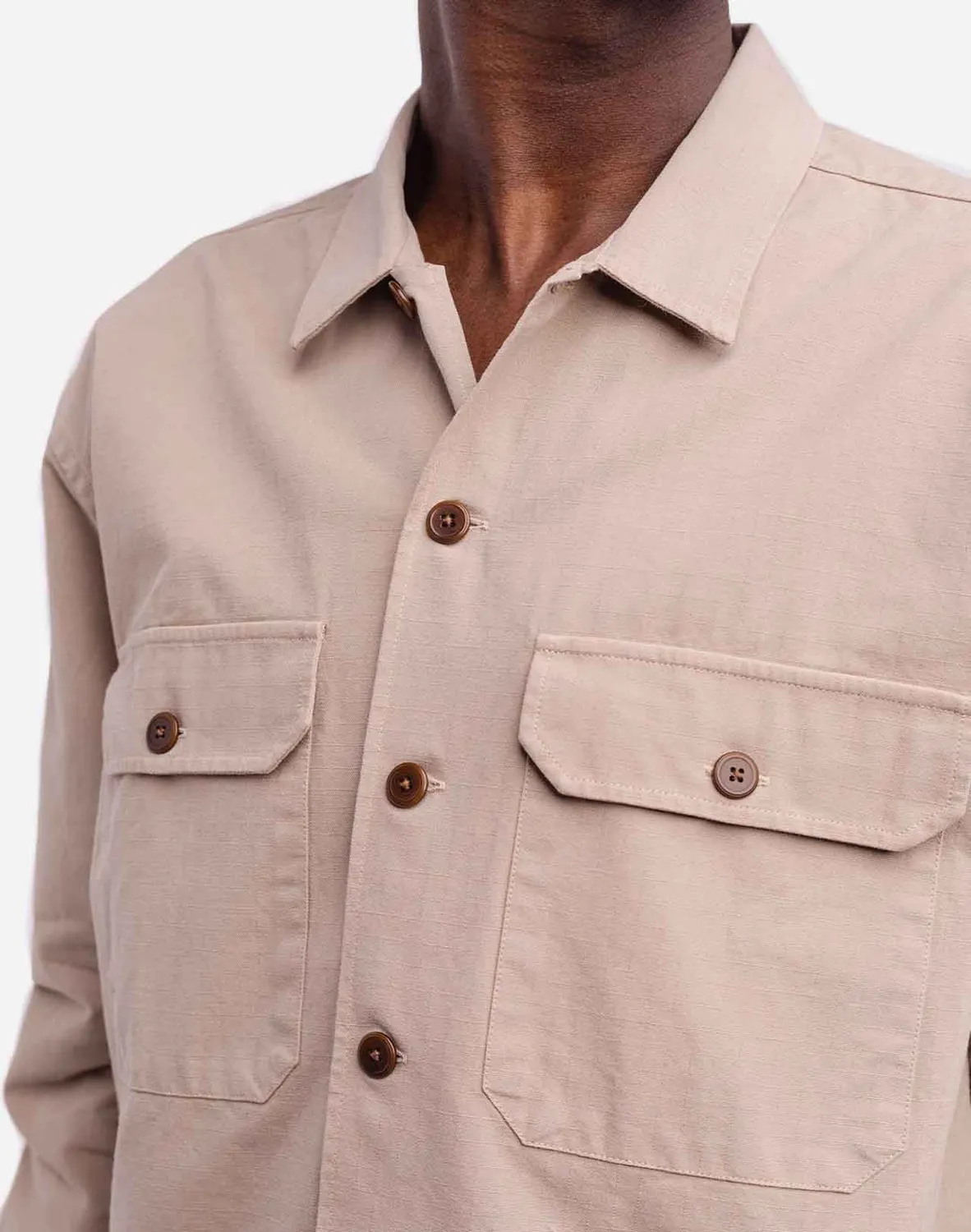 Olow Décré Nelder chemise beige coton bio