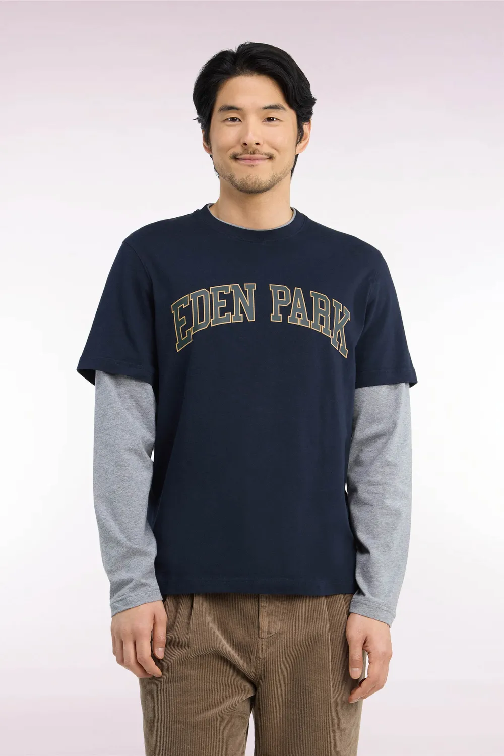 Eden Park t-shirt manches longues coton marine superposition