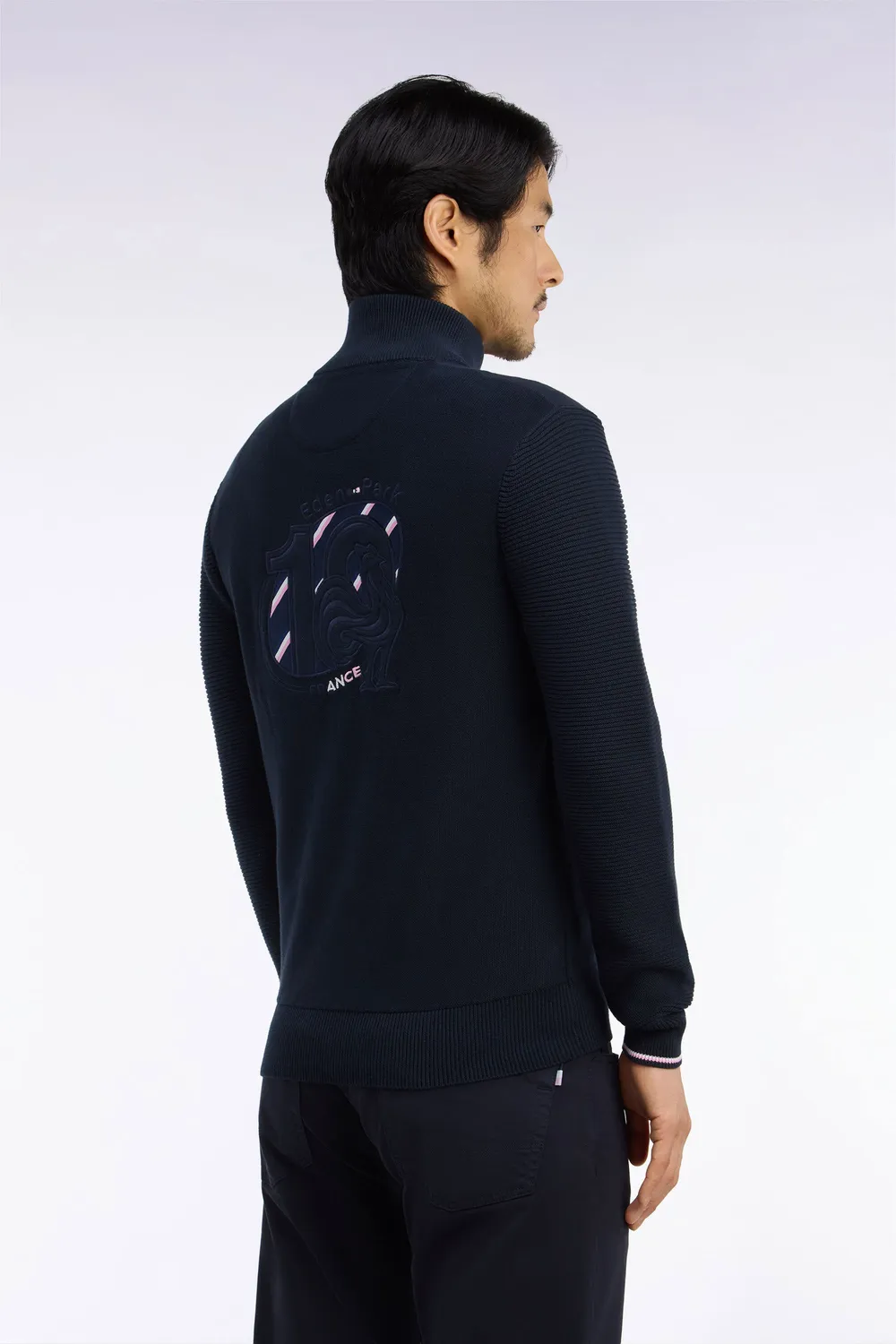 Eden Park XV de France cardigan coton marine
