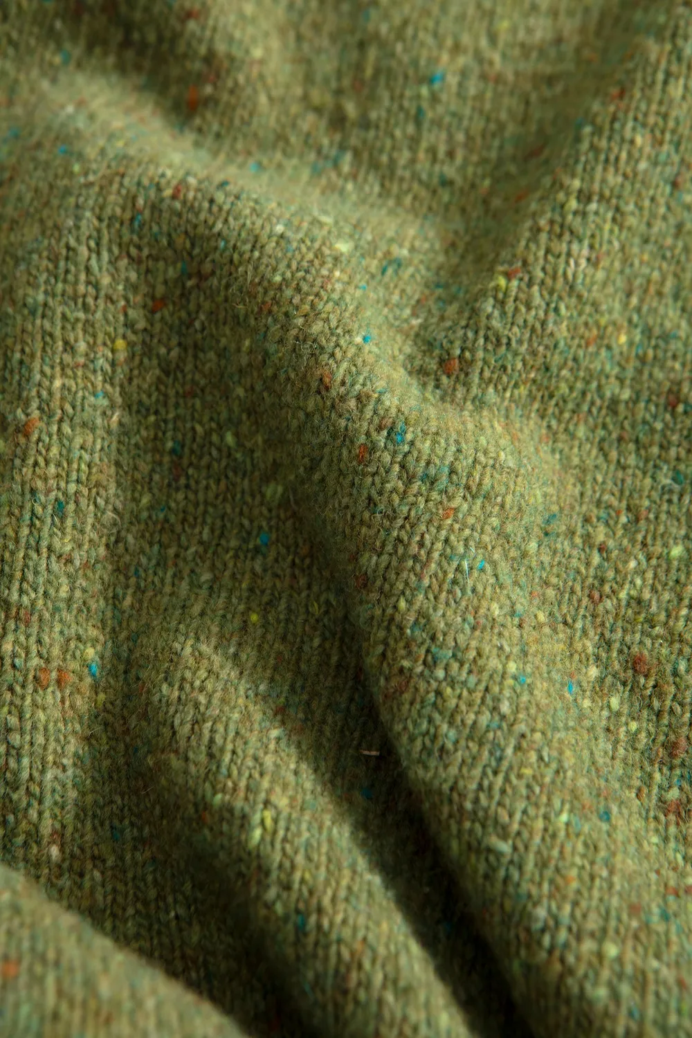 Edmmond Studios Paris pull kaki tweed col caissé