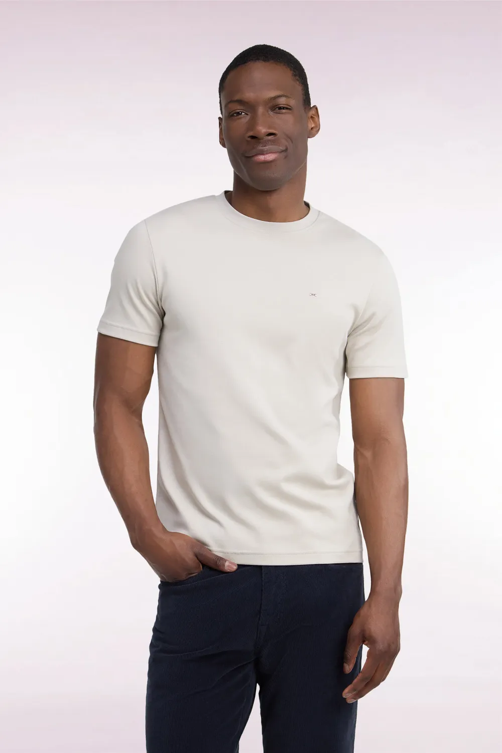 Eden Park H26MAITC0009 t-shirt grège coton manches courtes