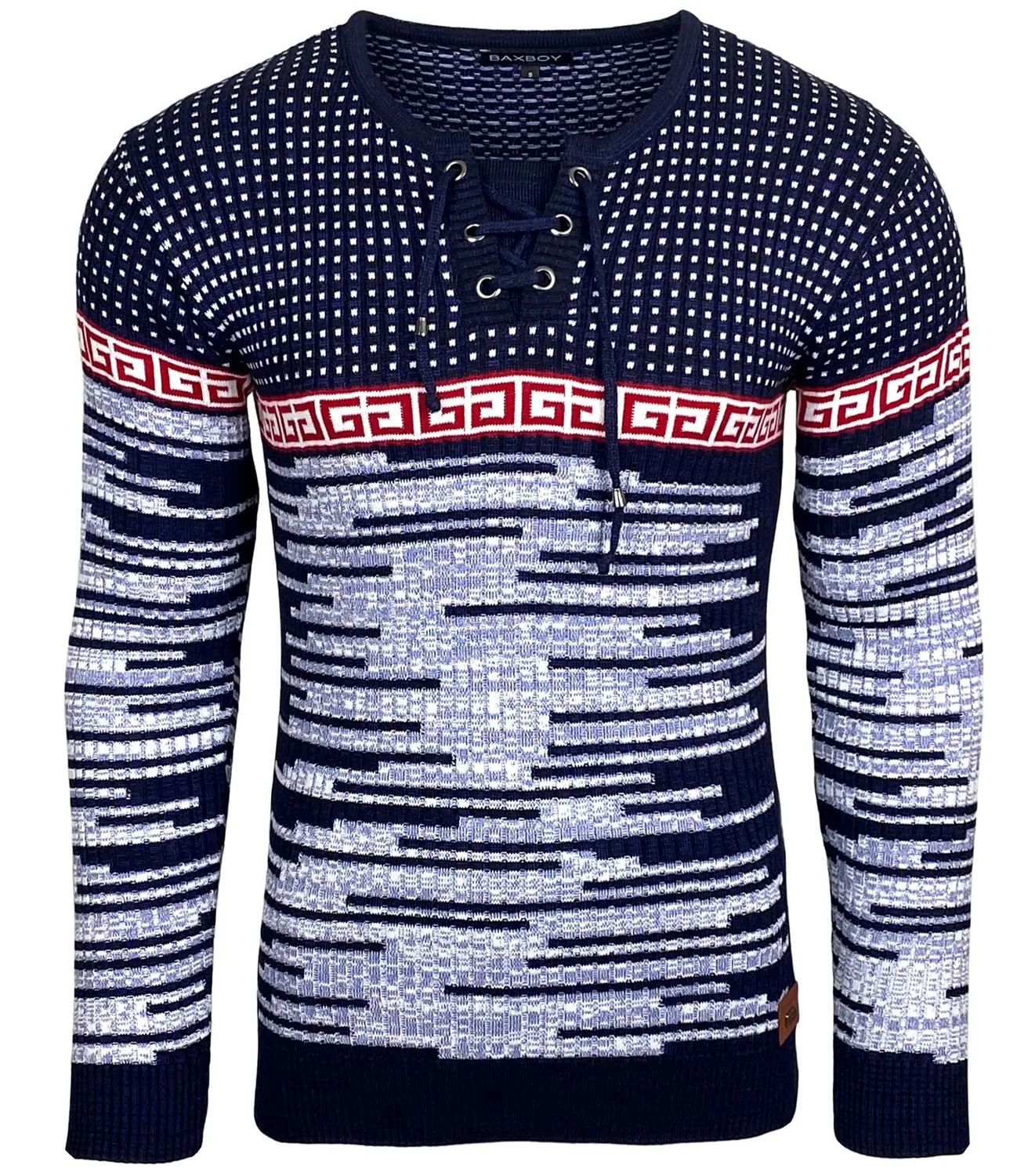 Subliminal Mode BX52156 pull homme col V noir ajusté