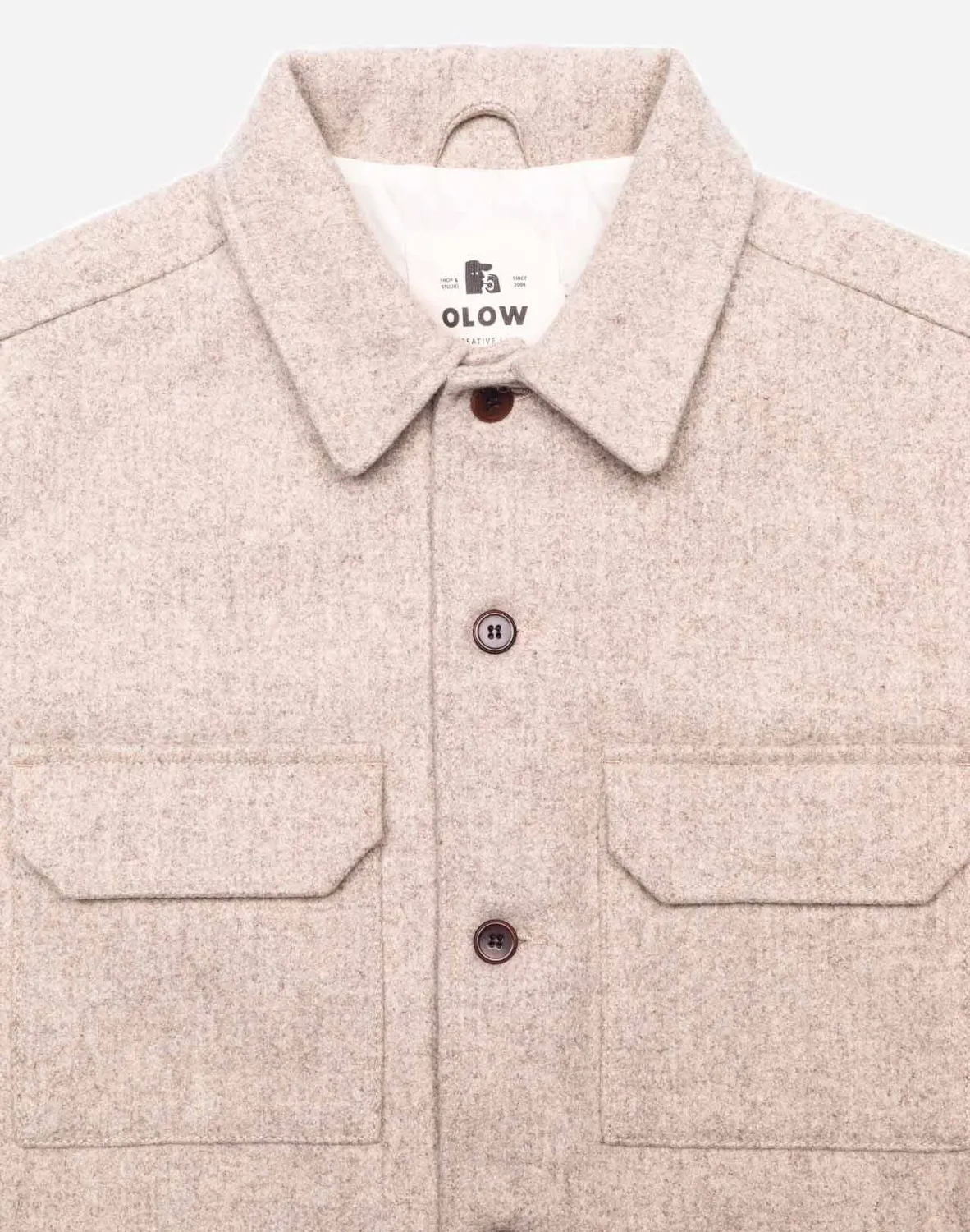 OLOW Percy veste beige laine