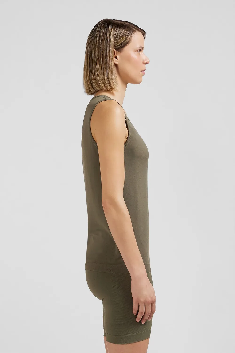 Eden Park débardeur sport femme kaki polyamide slim