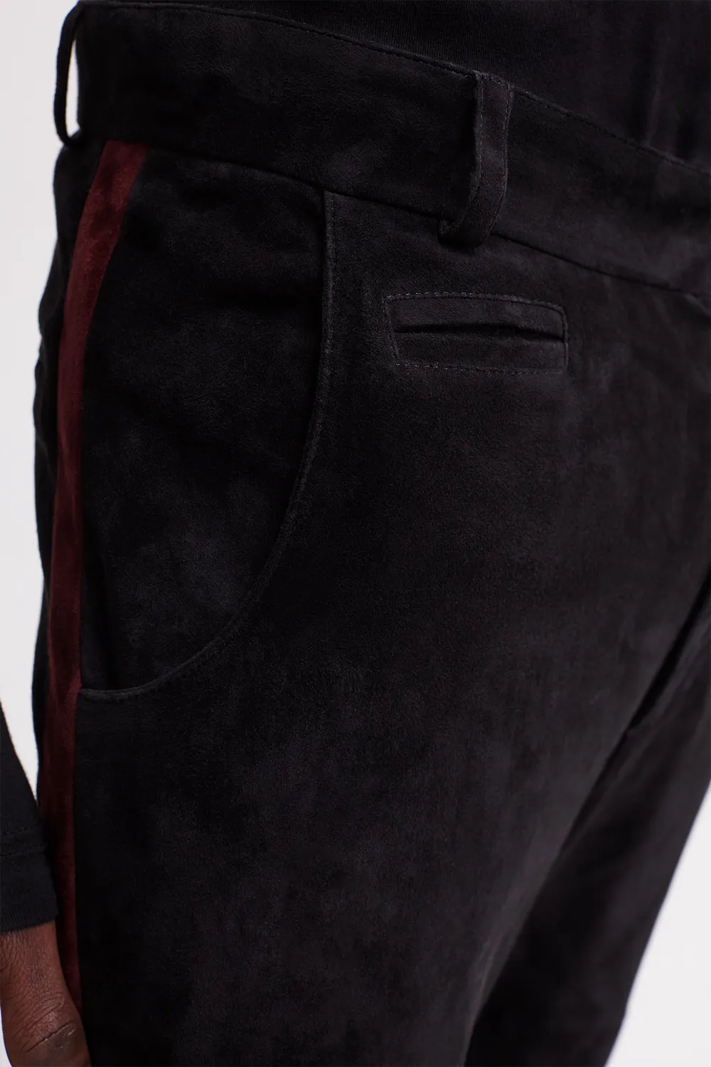 French Deal Old School Jog pantalon cuir bordeaux