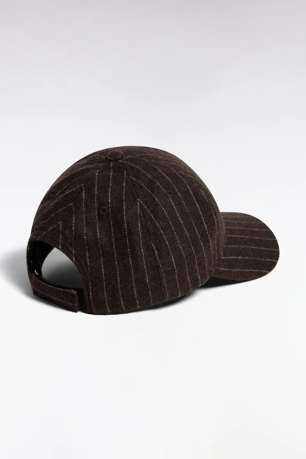 Eden Park casquette drap de laine marron rayée TU
