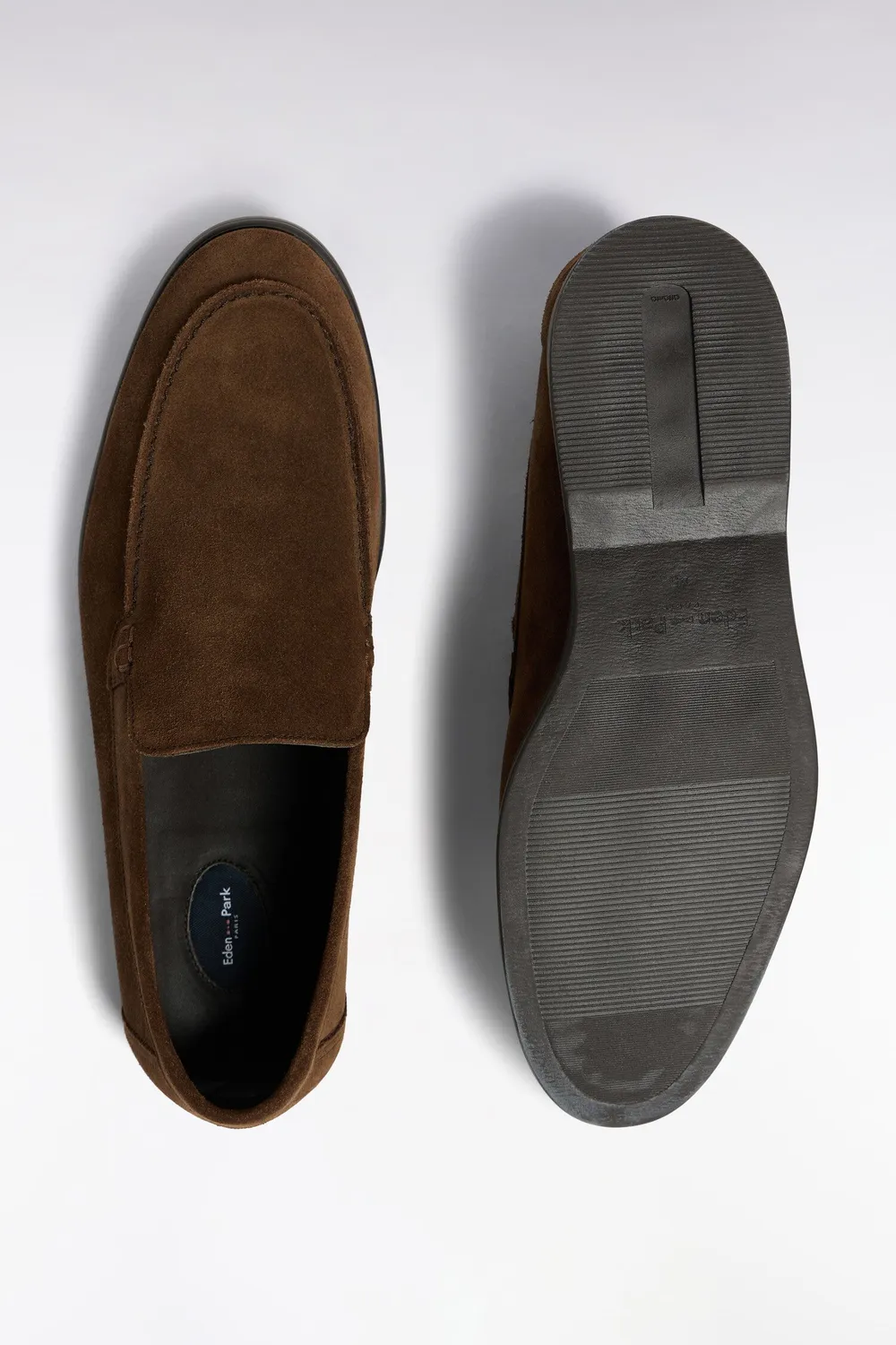 Eden Park mocassins cuir suédé marron homme