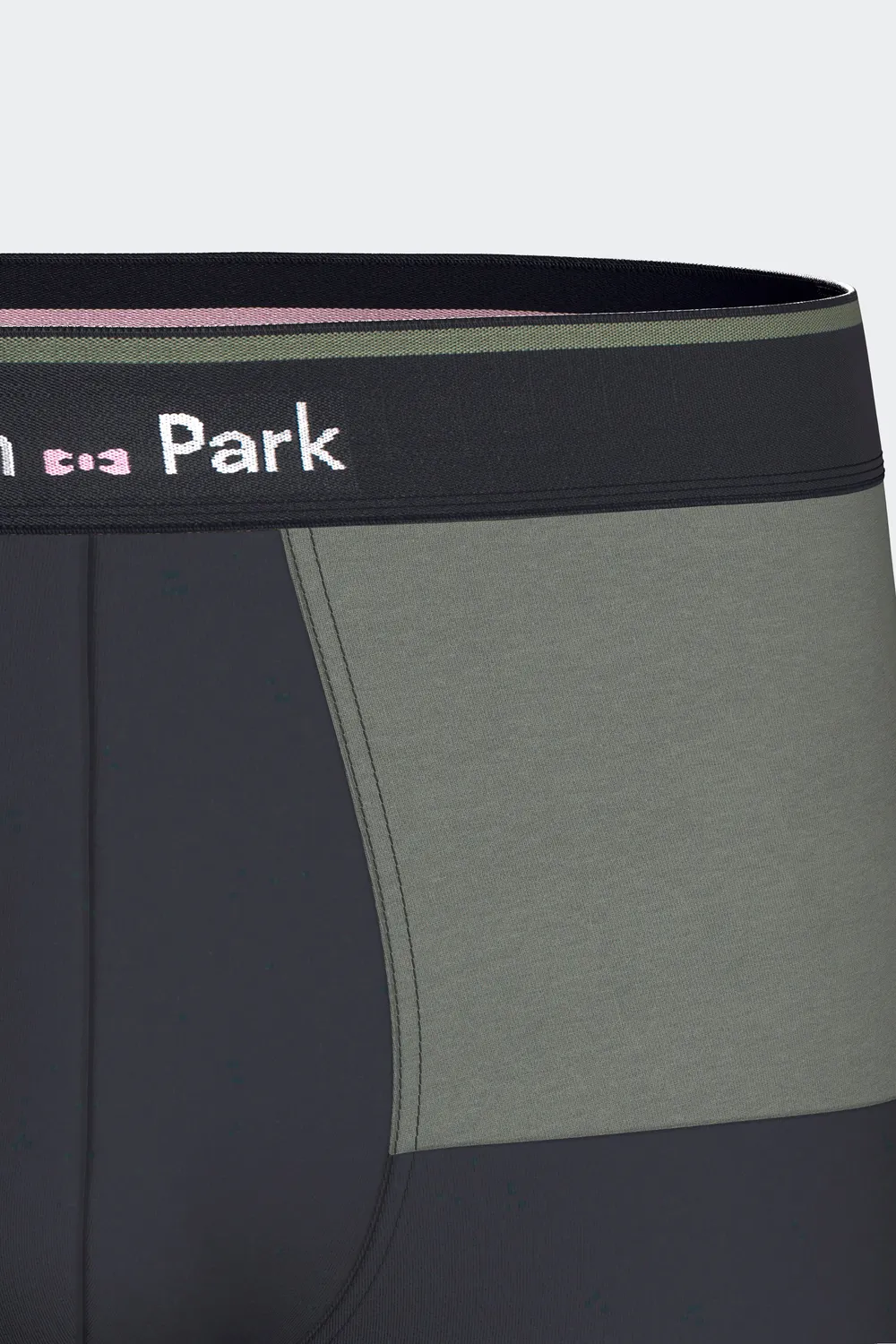 Eden Park lot 2 boxers coton stretch marine kaki homme