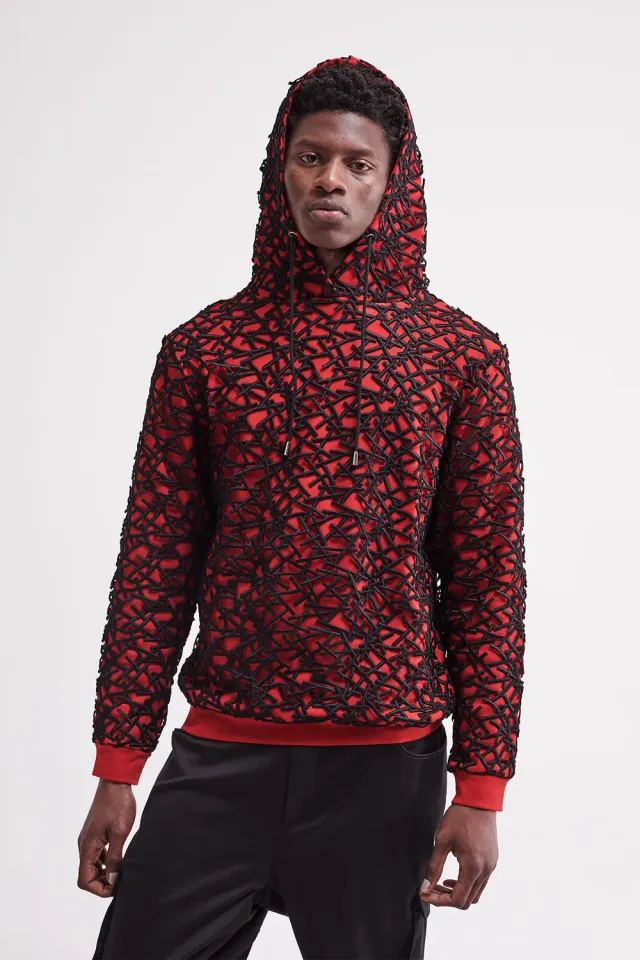 French Deal Spider sweat à capuche guipure coton