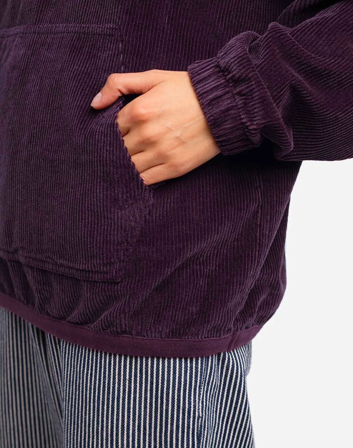 OLOW Bangor sweat prune velours coton