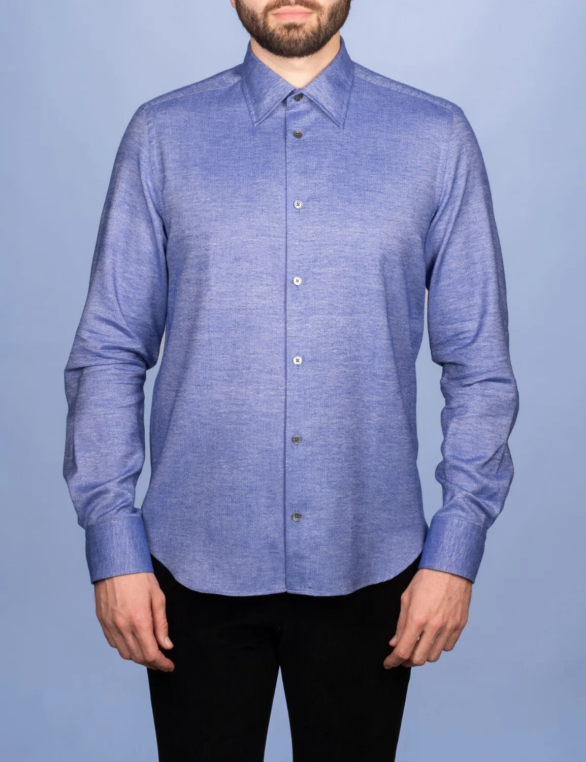 La Chemise Française Chevrons chemise homme violette
