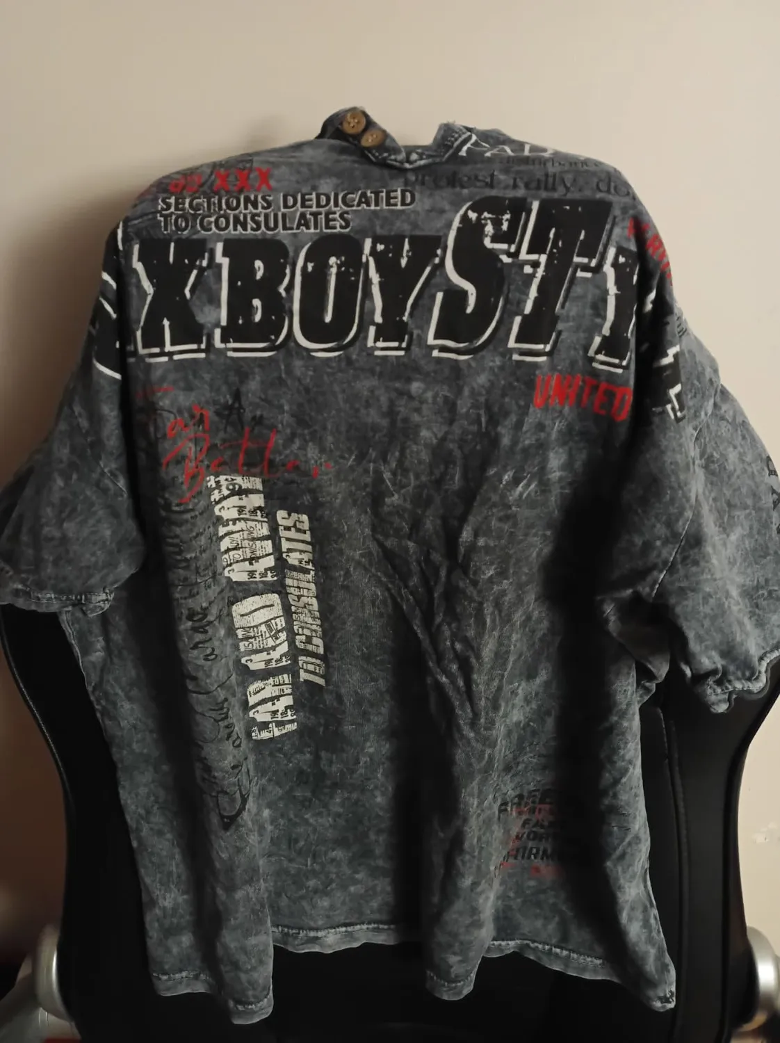 Subliminal Mode BX148 t-shirt col V boutonné gris clair