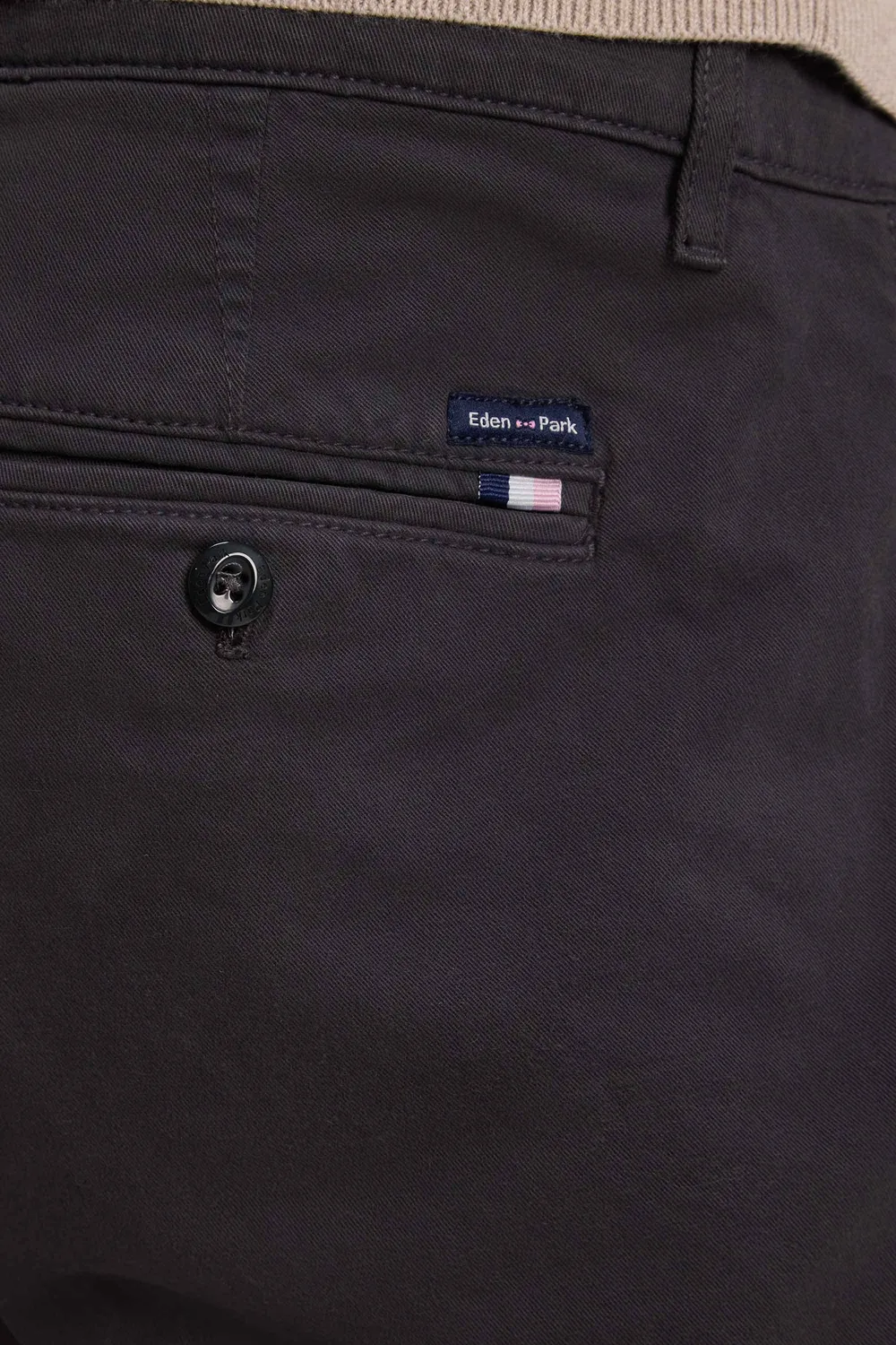 Eden Park Legend Rugby chino gabardine kaki sans plis stretch