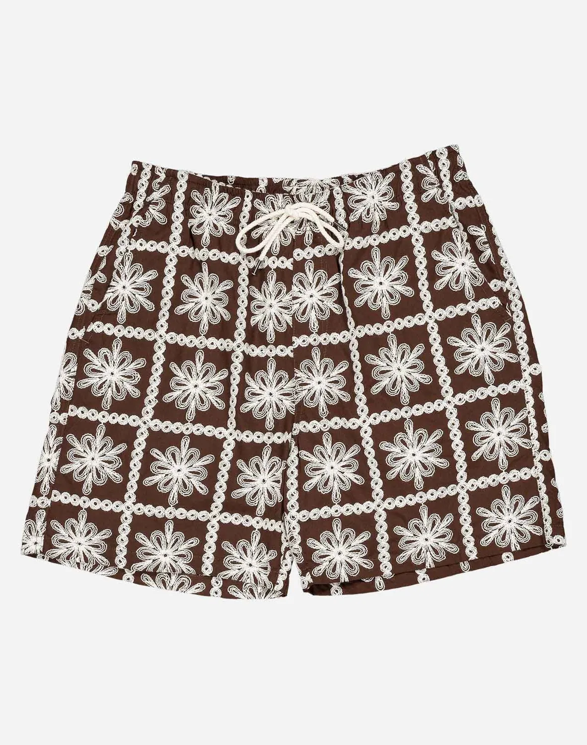OLOW Gujo short marron broderie coton