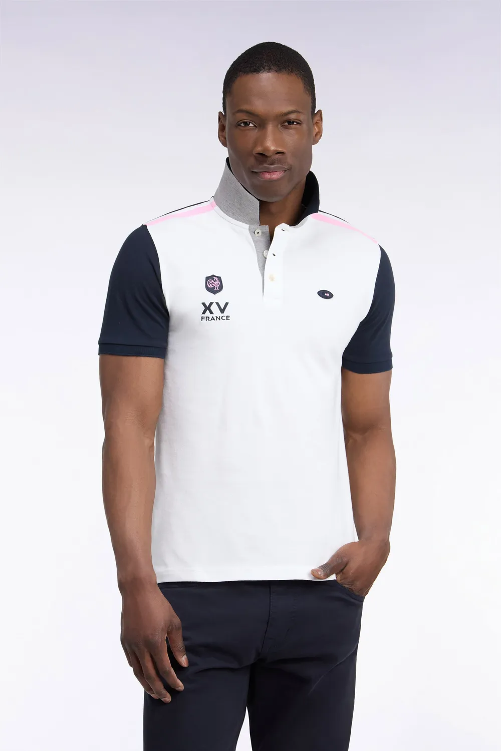 Eden Park XV de France H26MAIPC0040 Polo Blanc Coton