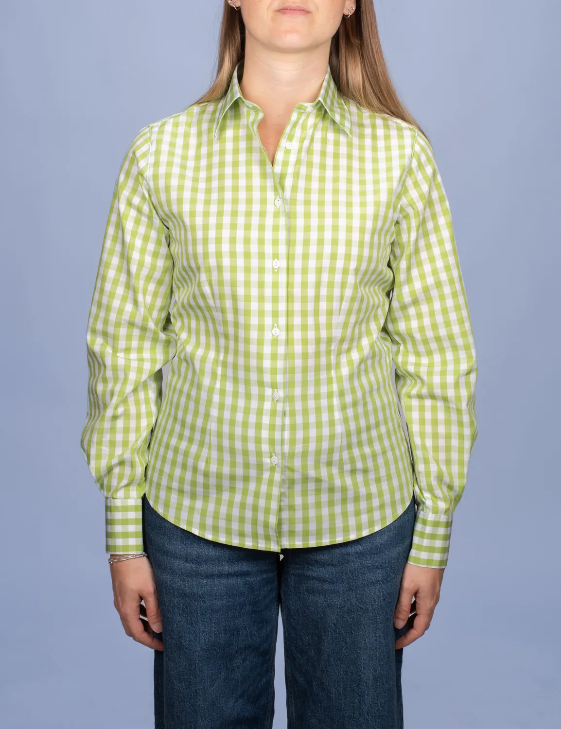 La Chemise Française Carreaux Vert Pomme chemisier vichy
