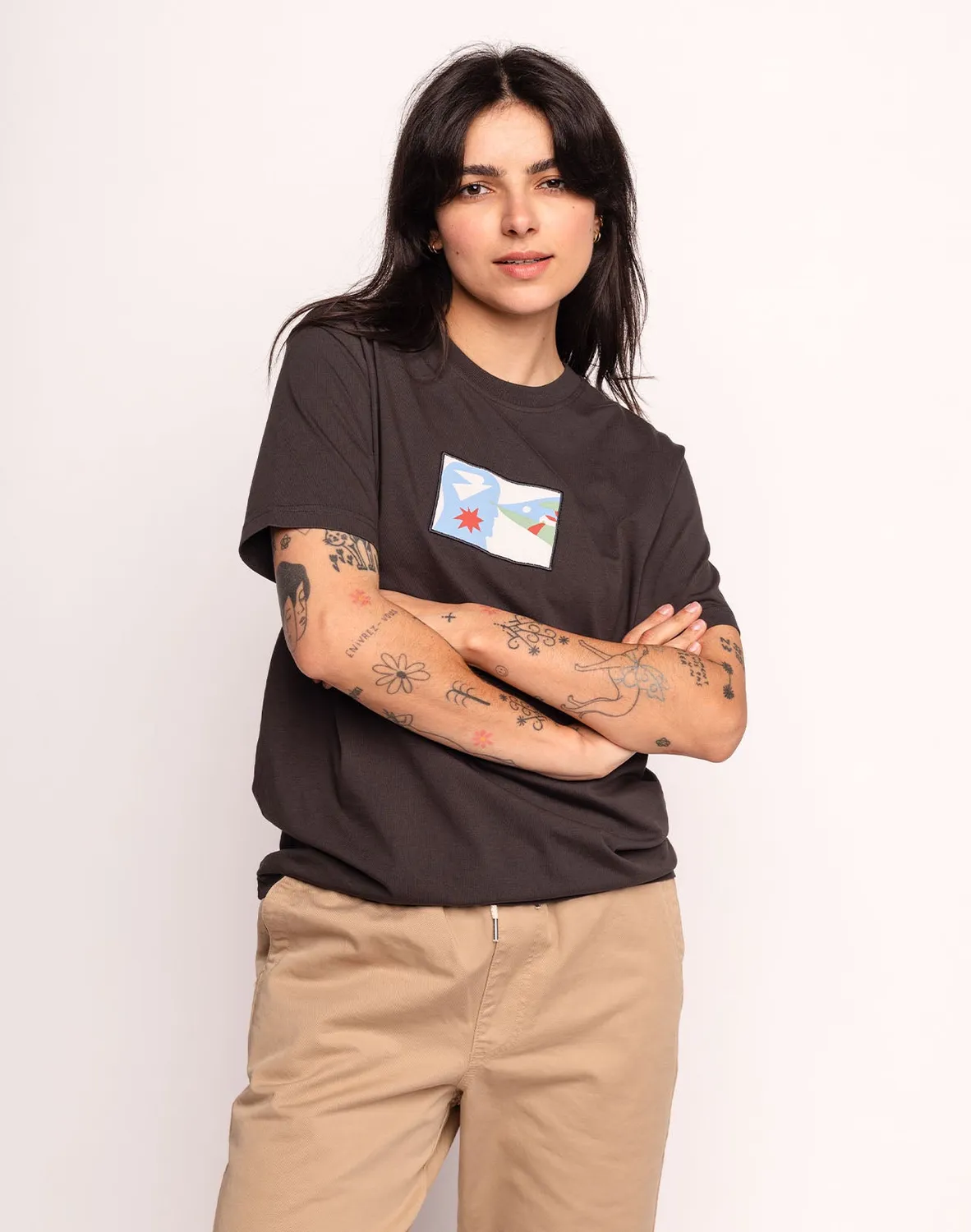 OLOW The Vision t-shirt noir carbone coton bio