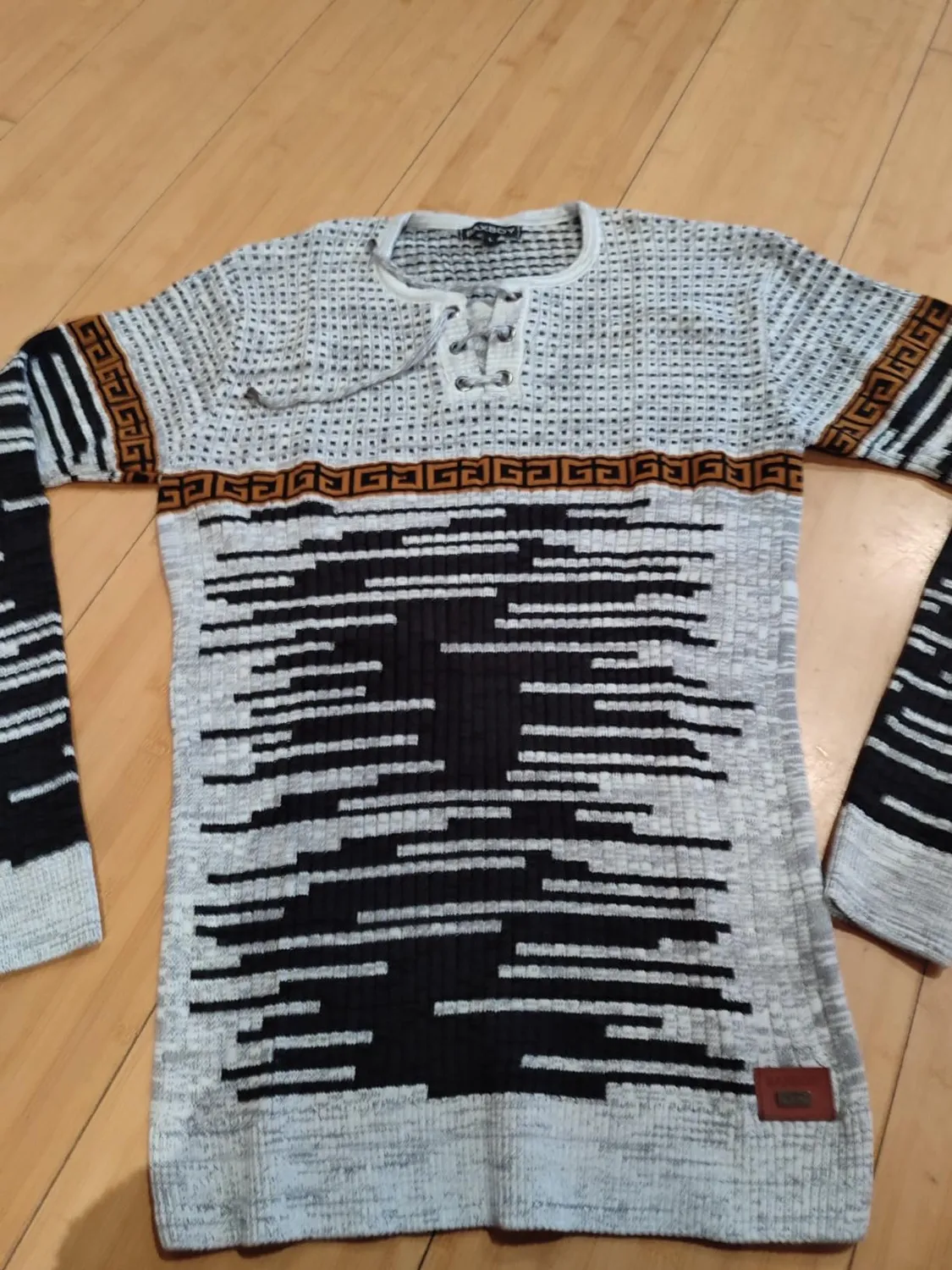 Subliminal Mode BX52156 pull homme col V noir ajusté