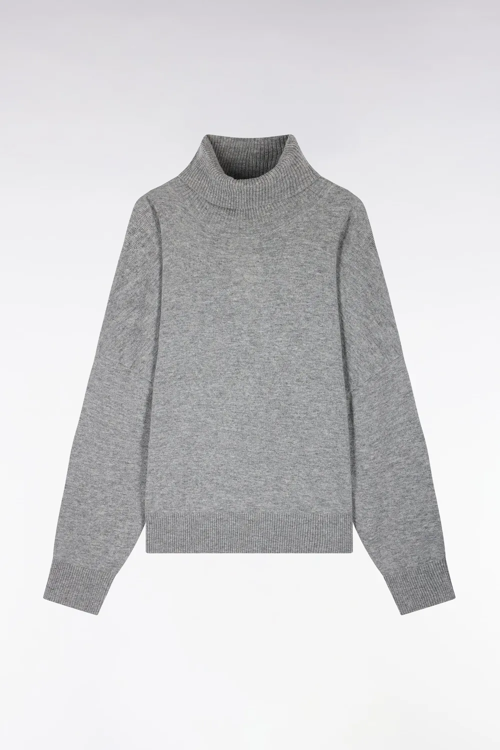 Eden Park Club Classique pull col roule gris laine-cachemire