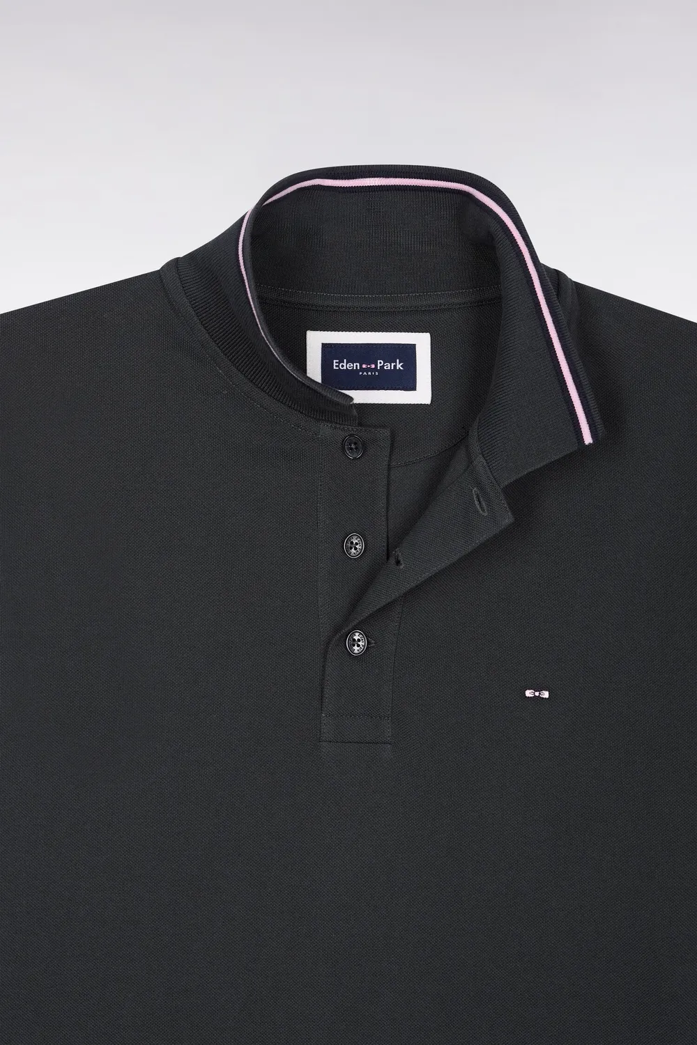 Eden Park polo piqué coton kaki coupe droite